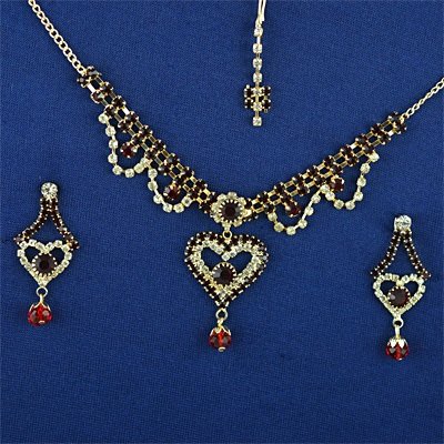 Heart Shape Neclace Diamond Jewelry Set