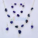 Fashion Jewelry with Blue Stones and Bracelet