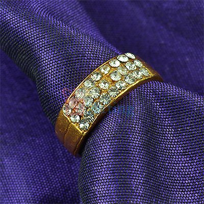 Diamond Studded Anchor Ring