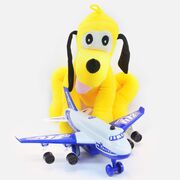 Amazing Pluto Dog Stuffed Teddy with Stunning Kids Airplane Toy