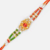 Awesome Kundan and Ad Work Rakhi