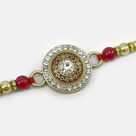 Pearl in Mauli Amazing Work of Kundan Meena Rakhi