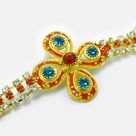 Blue Diamond Design ed Meena Work Bhai Rakhi