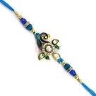 Meenakari Peacock Jewel Kundan Rakhi