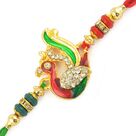 Meenakari Peacock Jewel Rakhi