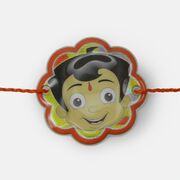 Floral Shape Chhota Bheem Face Rakhi for Kids