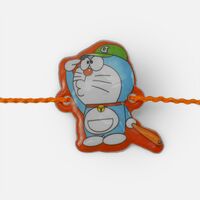 Doraemon with Green Cap frame Rakhi