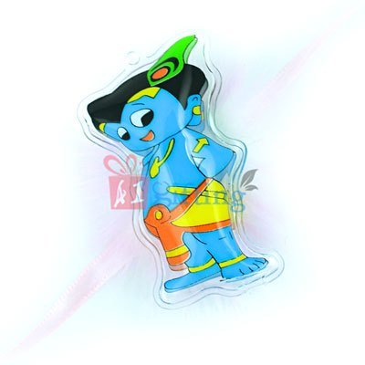 Mighty Krishna Cartoon Rakhi for Kids on Soft Fiber Base