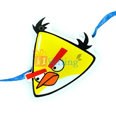 Yellow Angry Bird Game Character Rakhi for Kids
