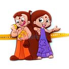 Chhota Bheem and Chutki TV Cartoon Character Rakhi for Kids