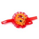 Cute orange color angry birds with red round net base
