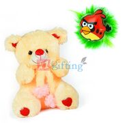 Stuffed Cutty Girl Teddy Bear with Angry Birds Kids Rakhi
