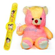 Stuffed Soft Toy Teddy Bear Tie Bow n Rakhi Band for Child