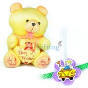 Best Wishes Teddy Bear n Cuty Little Kid Bear with Kids Rakhi