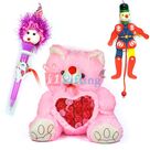Pinky Heart Stuffed Teddy Bear Soft Toy with 2 Kids Rakhi