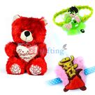 Red Soft Just For You Teddy Bear Toy and 2 Kids Rakhi