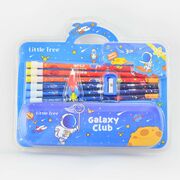 Galaxy Style Drawing Box with Pencil Eraser and Sharpner