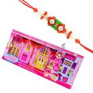 Family Doll House Game with Pearl Rakhi for Brother