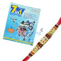 Space Fleet-7 in 1 Educational Kids Game with Sandalwood Rakhi