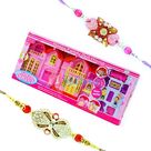 Doll House Playing Toy with 2 Designer Rakhis