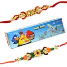 Angry Birds-Air Bus Toy for Kids n 2 Traditional Diamond Rakhis