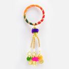 Beautiful Lumba Rakhi with Golden Beads 