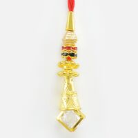 Graceful Designer Lumba Rakhi with Studded Diamond