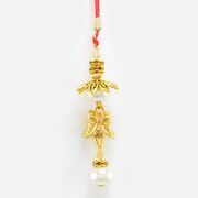 Traditionaly Designed Multi-Color Beads Diamond and Golden Work Lumba for Bhabhi