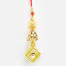 Beautiful Designer Lumba Rakhi with Studded Diamond