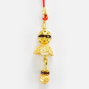 Diamond and Golden Work Lumba Rakhi for Bhabhi