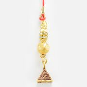 Diamond Bead Hanging Blue Triangle Lumba Rakhi