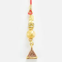 Diamond Bead Hanging Blue Triangle Lumba Rakhi