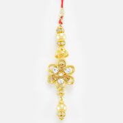 Floral Design Diamond Base Lumba Rakhi