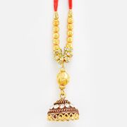 Magnificent Kundan Meena Work Lumba Rakhi