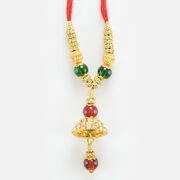 Multi-Color Beads with Golden Diamond Design Lumba Rakhi