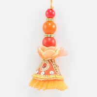 Big Attractive Looking Beads with Zardosi Work Base New Lumba Rakhi