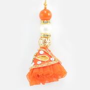 Awesome Looking Orange Color Design ed New Lumba Rakhi