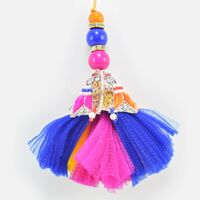 Amazing Colored Blue and Pink Marvelous Looking Lumba Rakhi