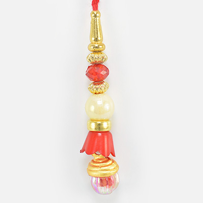 Pearl and Beaded Unique Design Antique Colorful Lumba Rakhi 