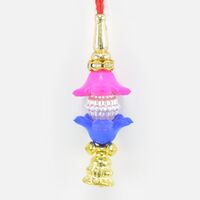 Blue White and Pink Colored Lumba Rakhi with Antique Shape of Beads