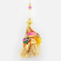 Zardosi Work Rajasthani Design ed Colorful Lumba Rakhi for Bhabhi