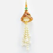 Round Shape Base with Floating Liner Beads Nice Looking Rakhi for Bhabhi