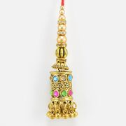 Special Crafted Jewel Studded Meena Work on Metal Amazing Beaded Lumba Rakhi