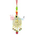 Diamond Golden Designer Glass Work Beaded Lumba Rakhi