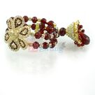 Wonderful Look Diamond Flower Beads Lumba Rakhi for Bhabhi