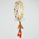 Designer Maroon White American Diamond Bangle Lumba Rakhi