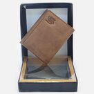 Stylish Looking Brown Shaded Modern Design Three Layer Purse for Men