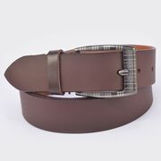 Plain Brownish Color Buckle Design Mens Belt