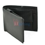 Triple Folding Wallet for Men with Closing Strap