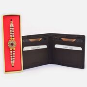 Traditional Beads Rakhi with Eye Catching Formal Wallet